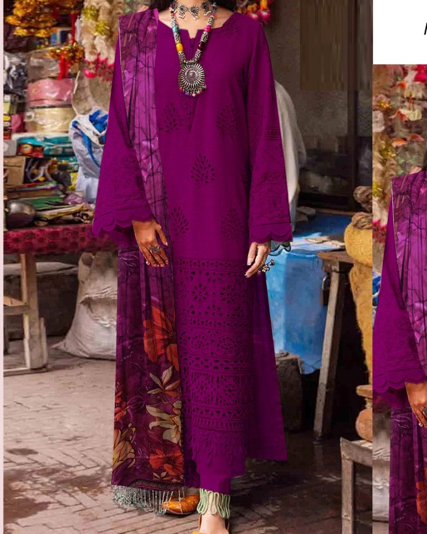 Premium 3PC Fancy Lawn Embroidery Collection – Eid Edition