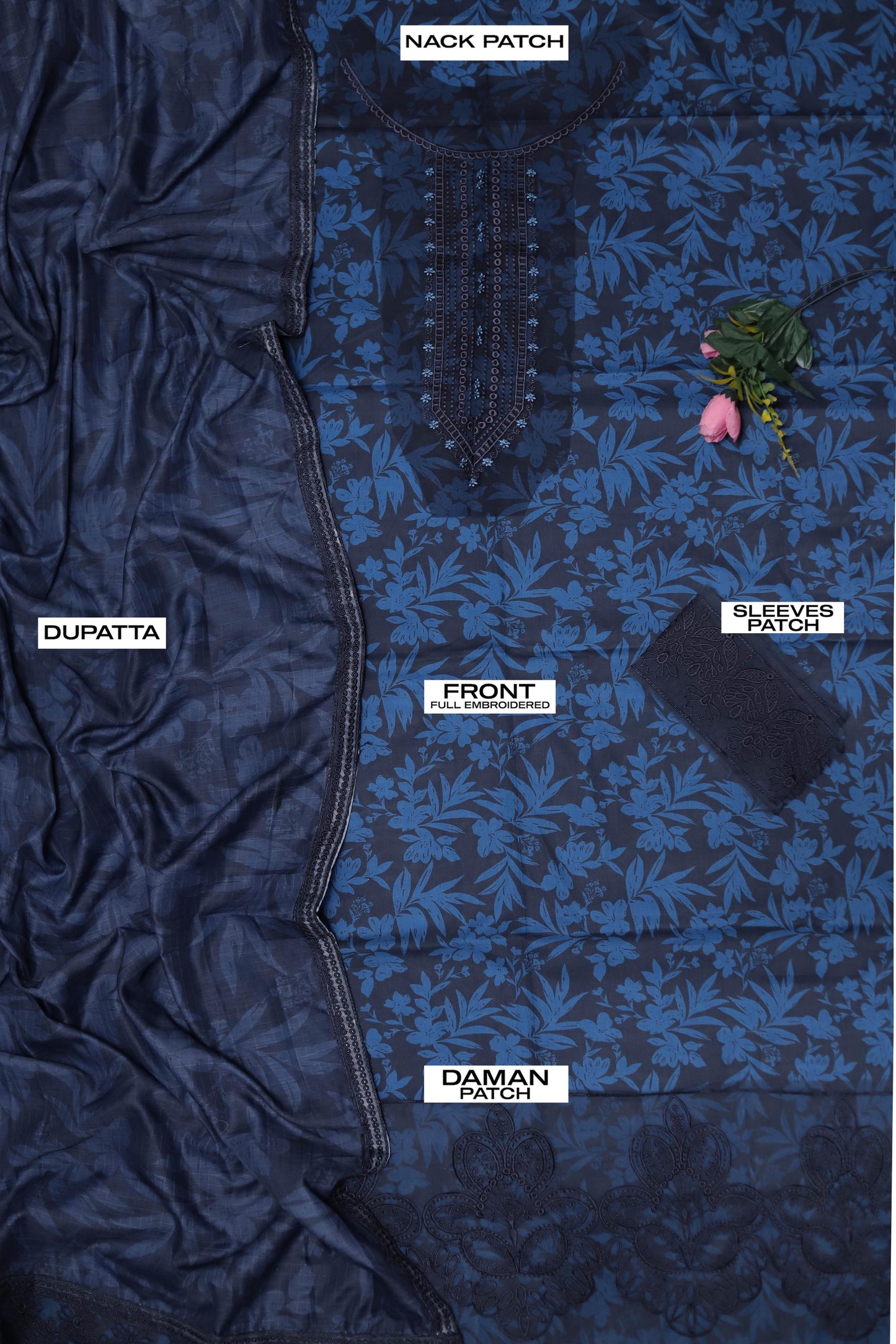 3PC Luxury Lawn Suit – Summer Collection 2025