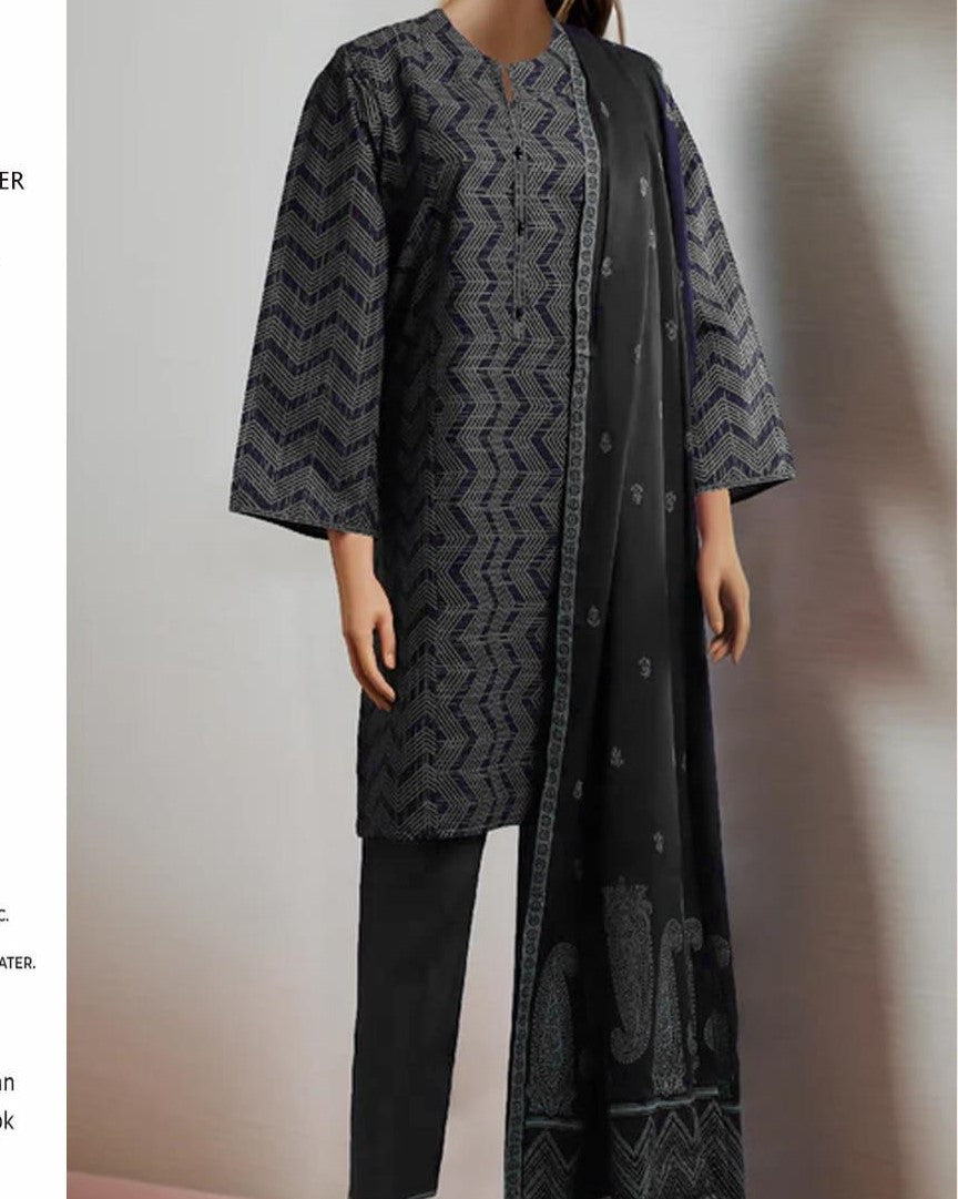 Premium 3PC Digital Lawn Suit – 2025 Summer Collection