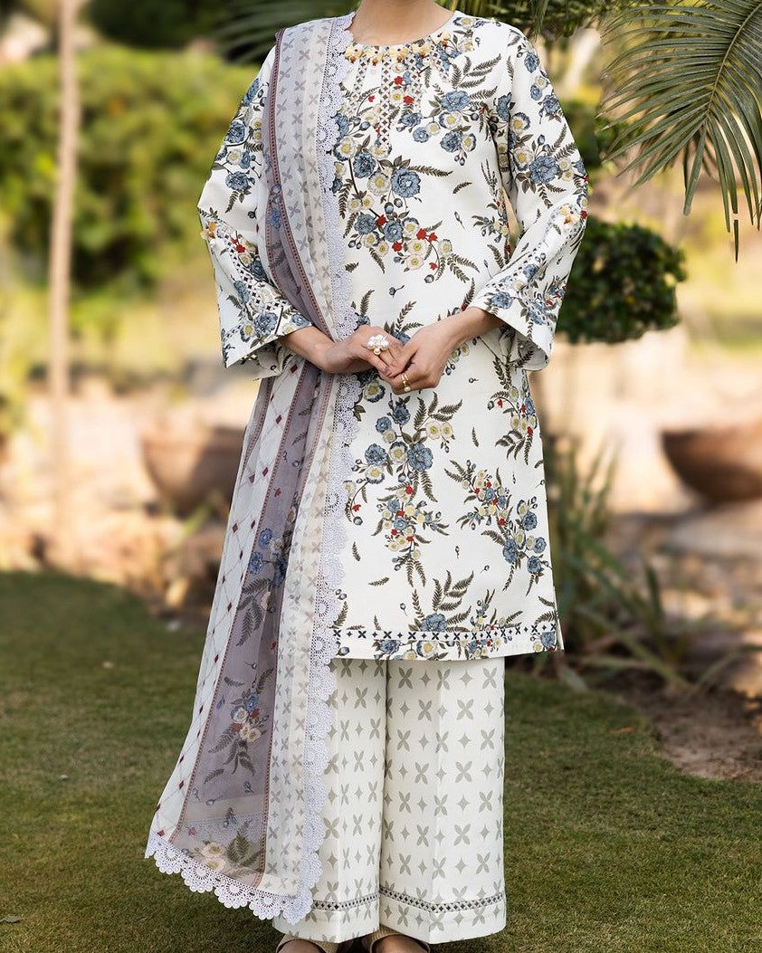 Printed Allover 3-Piece Lawn Suit – BANA DORA New Volume