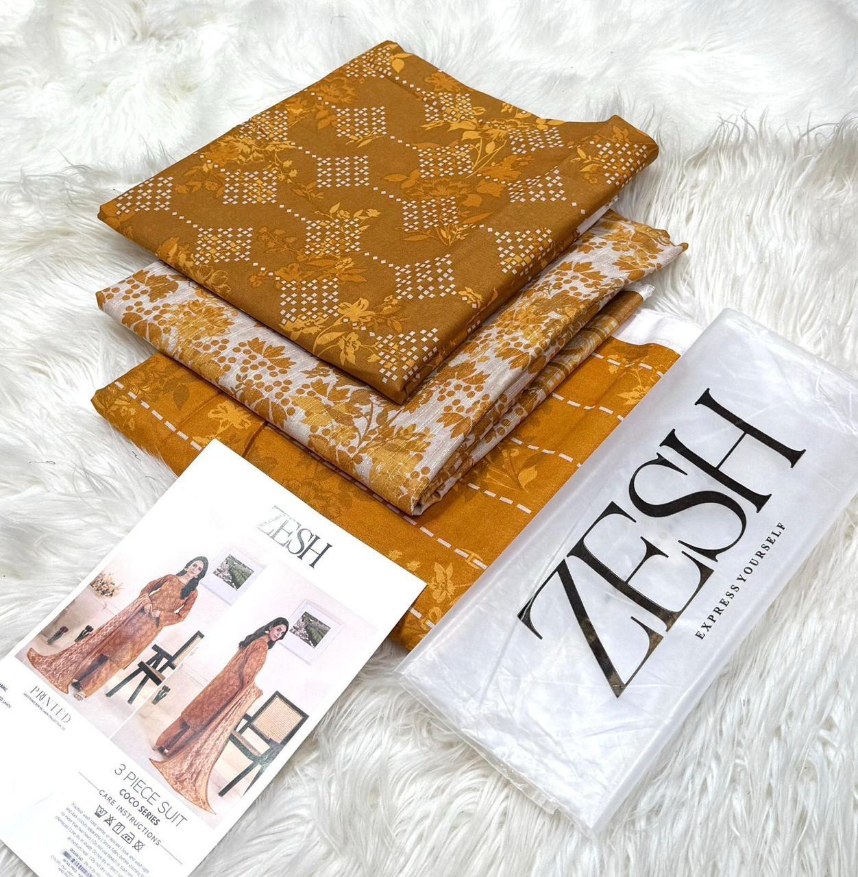 Elegant Printed Lawn Suit with Soft Dupatta – Summer 2025