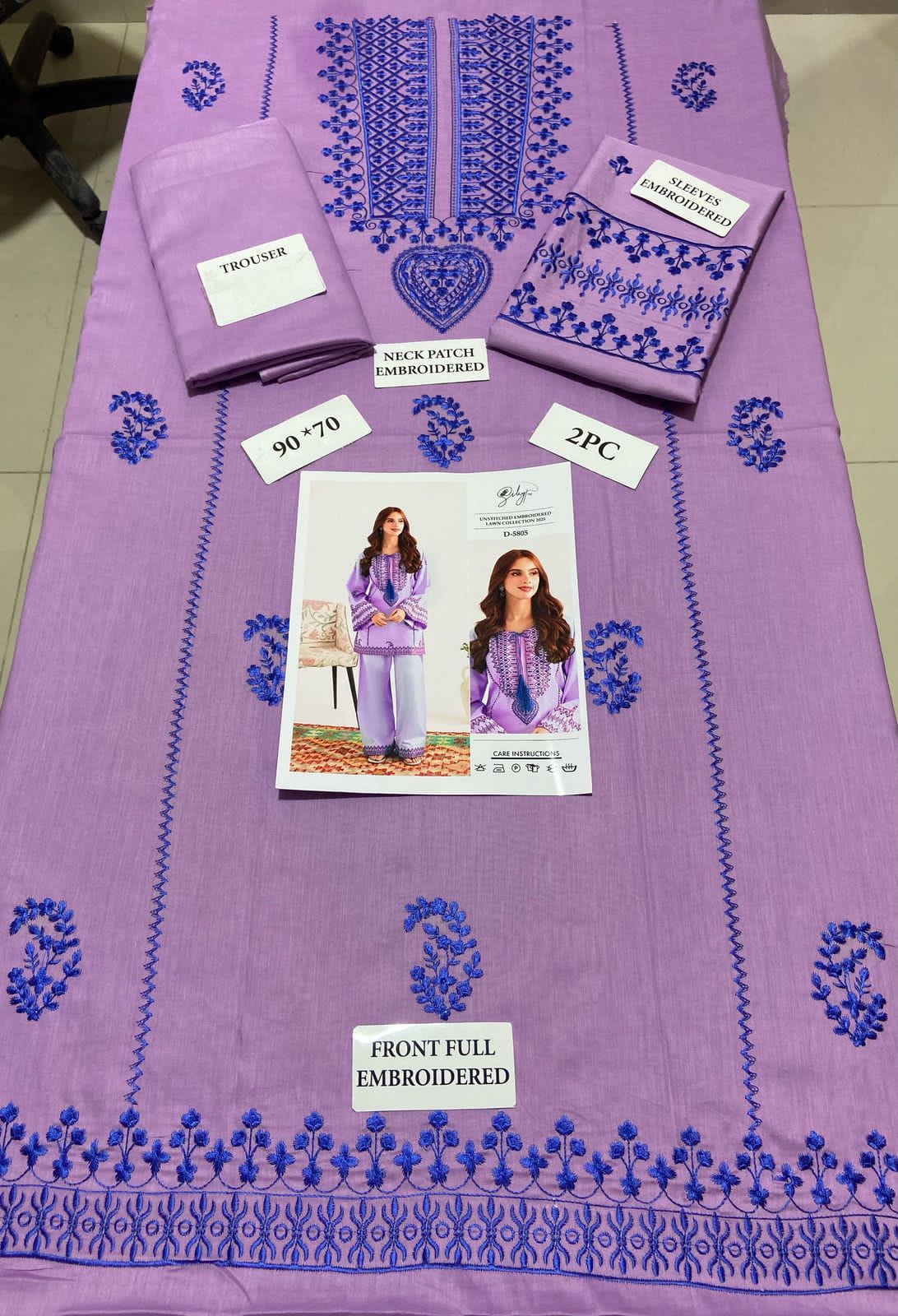 Elegant & Affordable – Embroidered Premium Lawn 2-Piece