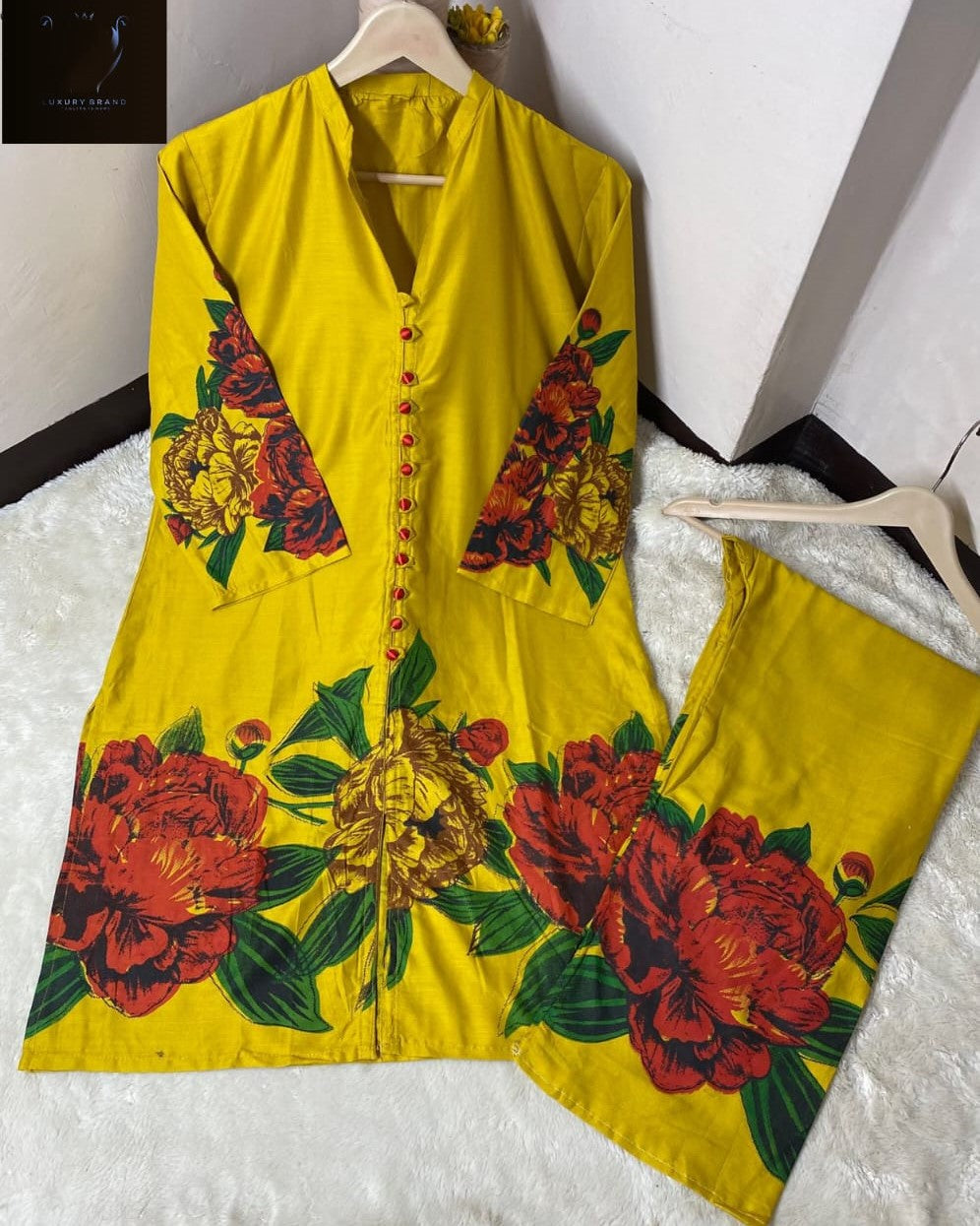 Summer Linen Chic – Block Print Coord Set 2PC Stitched