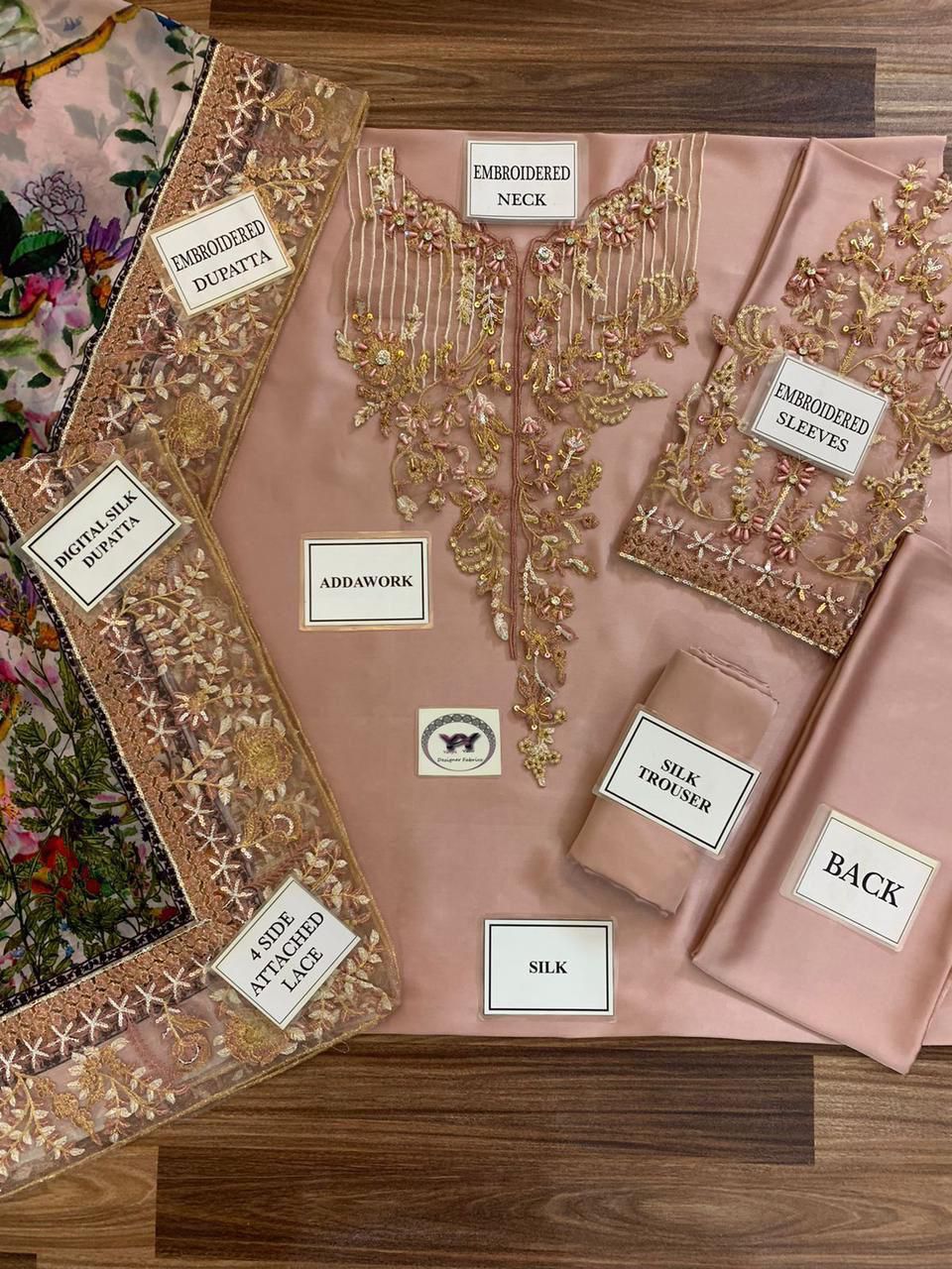 Luxurious Silk Festive Collection – 3-Piece Embroidered Suit