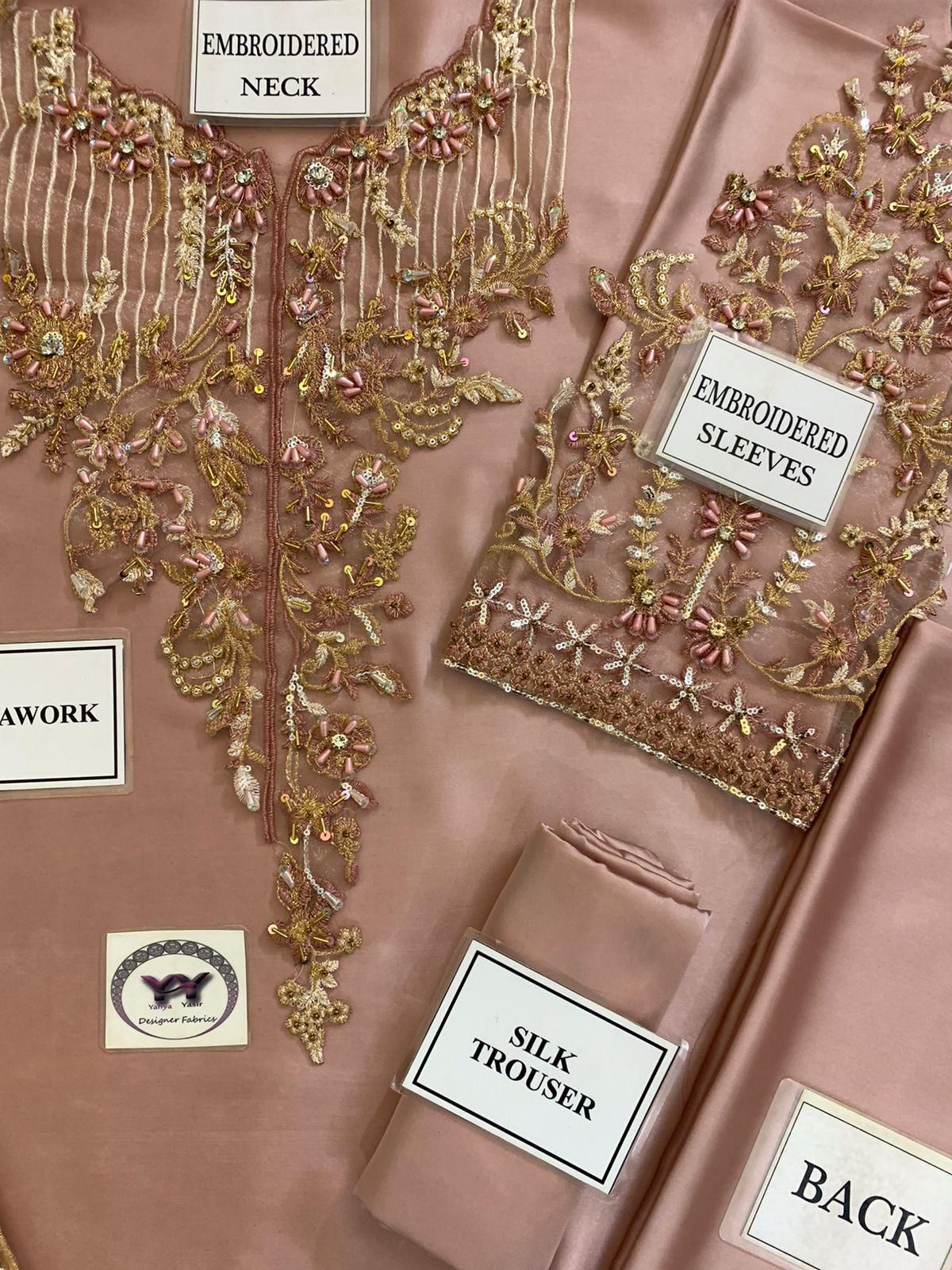 Luxurious Silk Festive Collection – 3-Piece Embroidered Suit