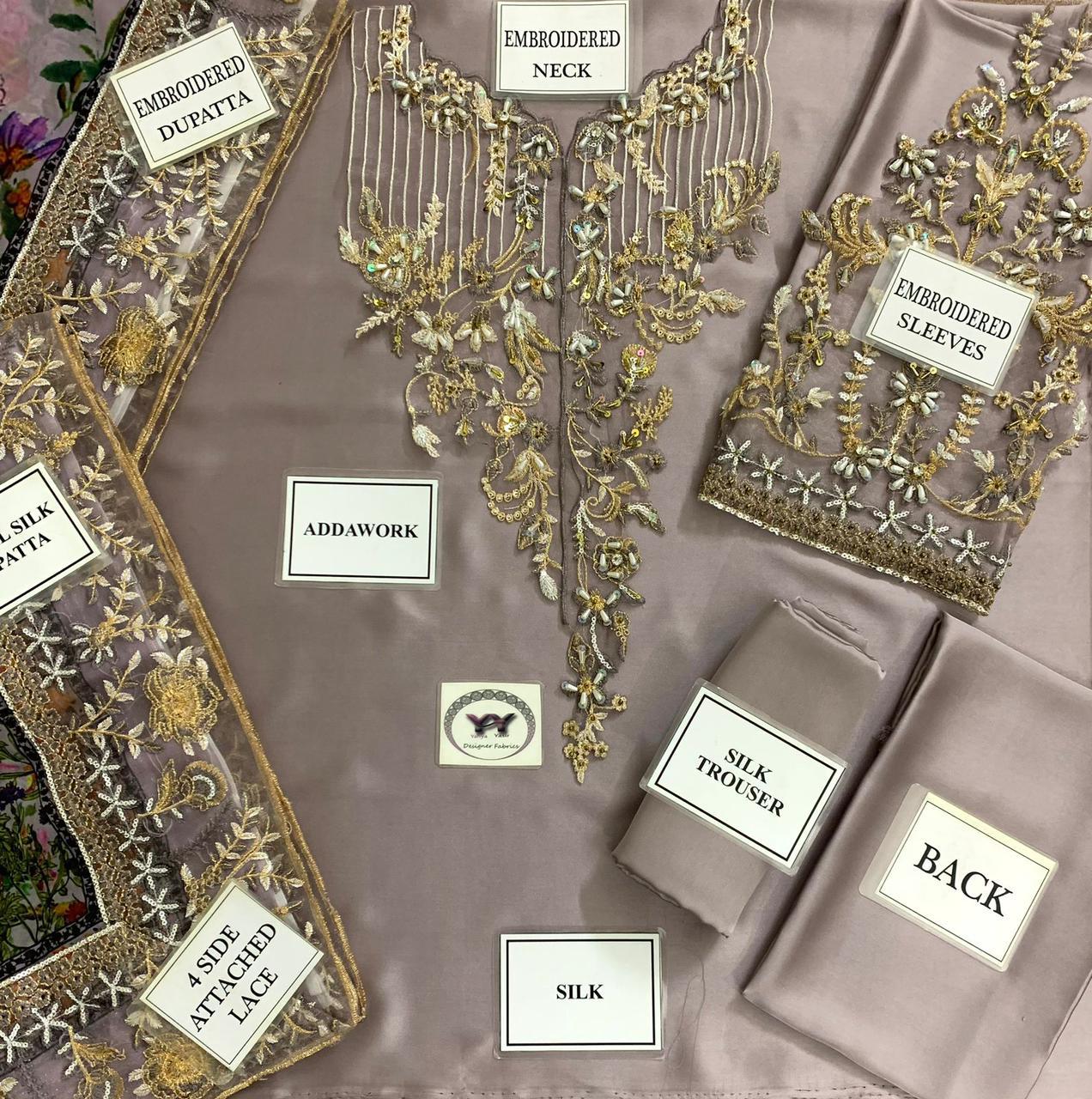 Silk Festive Collection Pakistan, Luxury Charmeuse Silk Suit, Adda Work Embroidered Dress, Festive 3-Piece Outfit 2025, Digital Printed Silk Dupatta, buyfromdanish.com