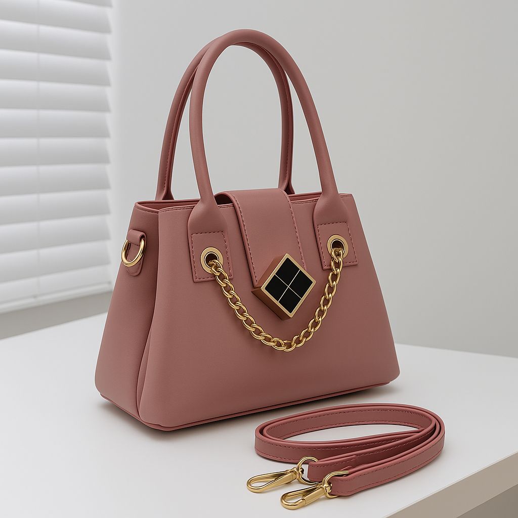 Trendy Crossbody Bag for Girls – 3 Partitions, Long Strap & Marble Design