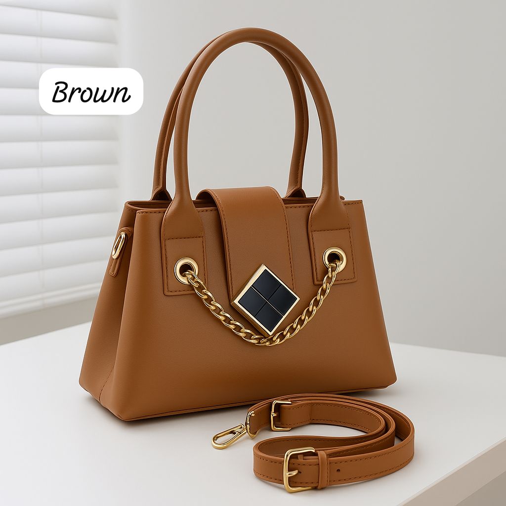 Trendy Crossbody Bag for Girls – 3 Partitions, Long Strap & Marble Design