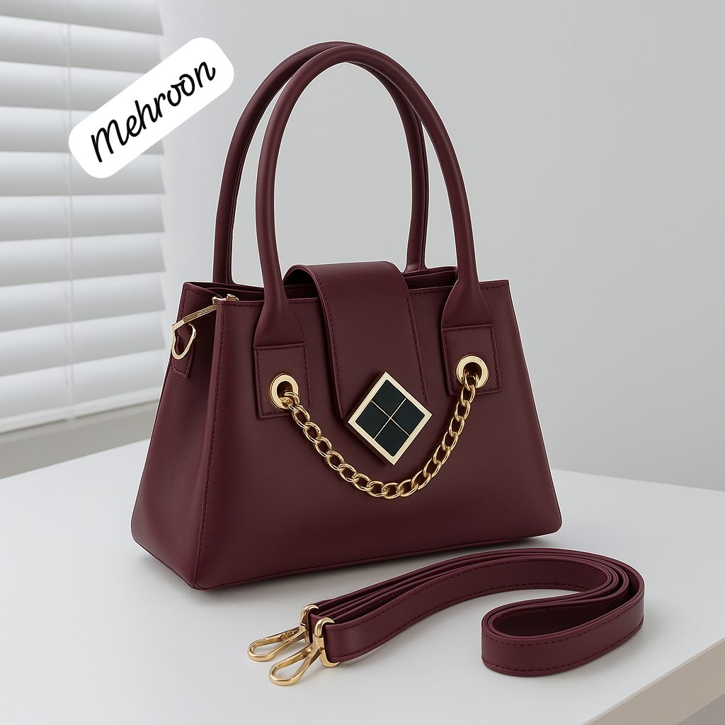 Trendy Crossbody Bag for Girls – 3 Partitions, Long Strap & Marble Design
