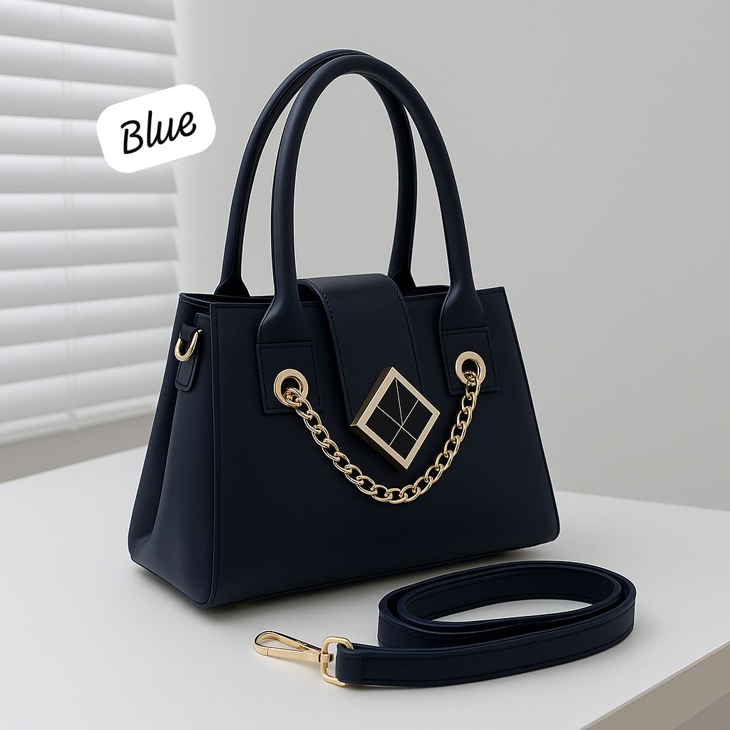 Trendy Crossbody Bag for Girls – 3 Partitions, Long Strap & Marble Design