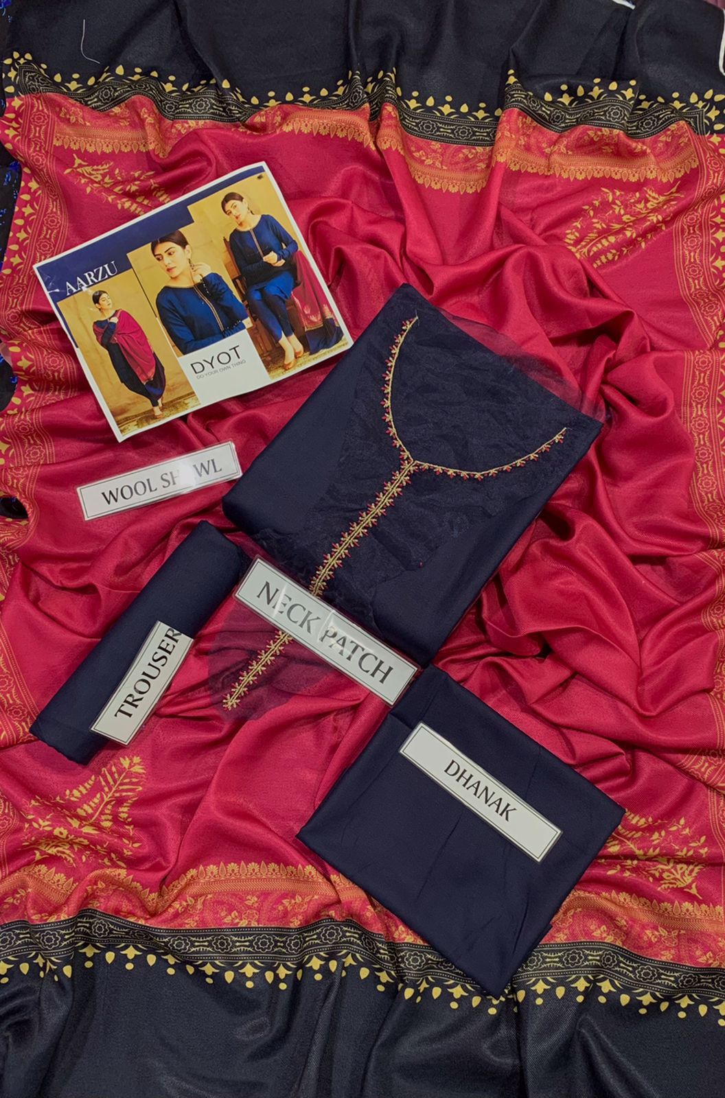 Winter Dhanak Collection 2025 – 3PC Embroidered Suit