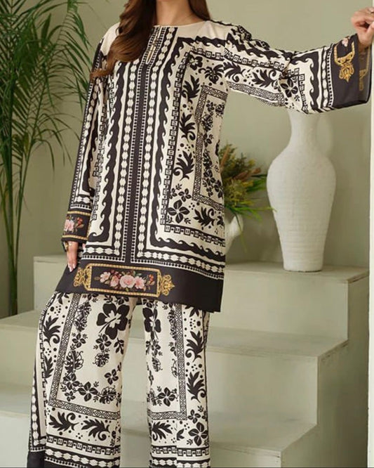 NEW ARRIVAL Shamooz Silk – Tie & Dye Digital Printed 3PC