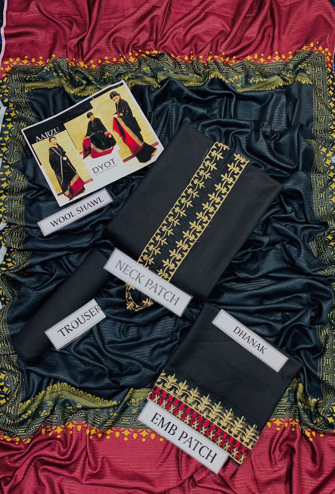 Winter Dhanak Collection 2025 – 3PC Embroidered Suit