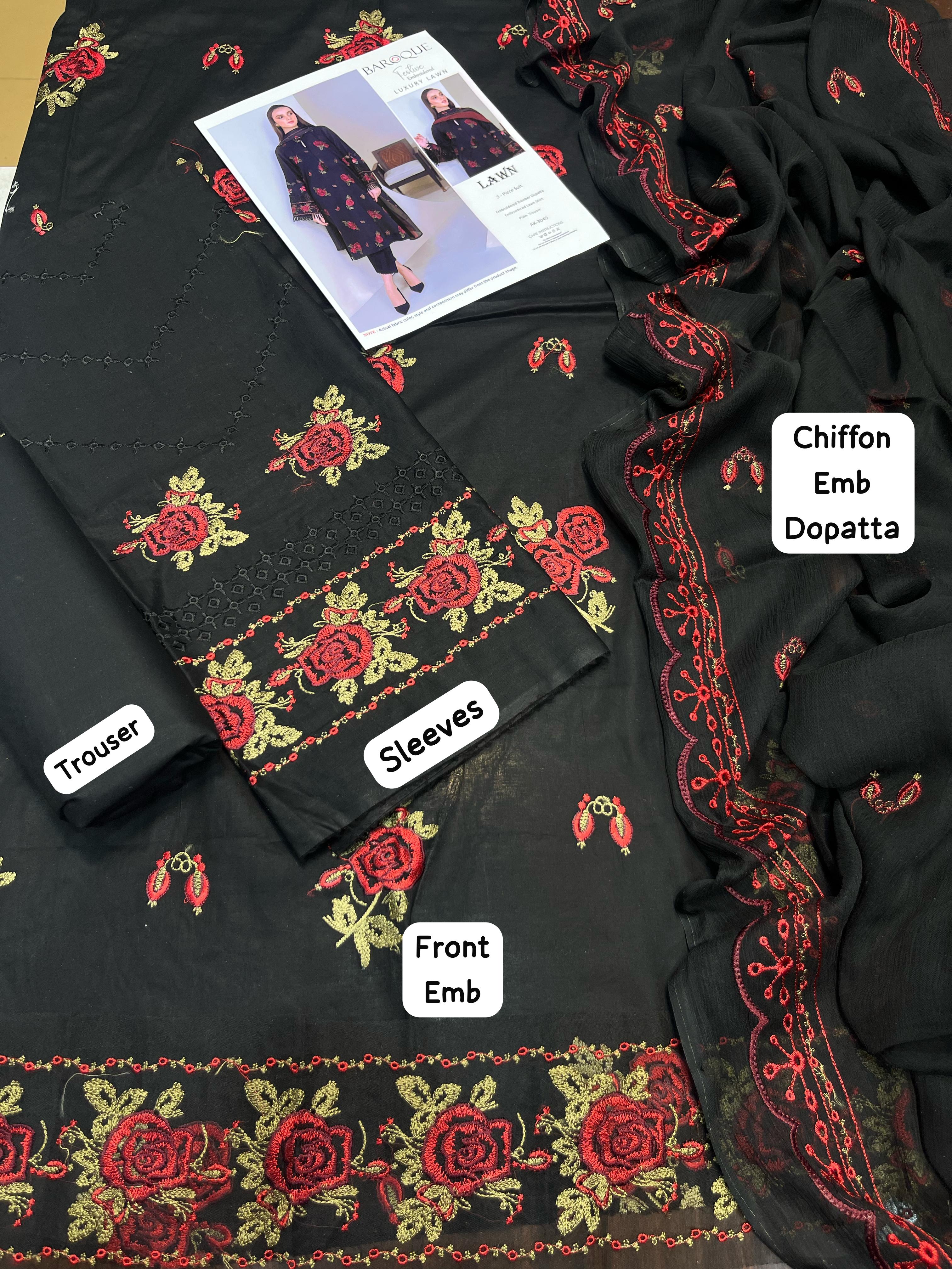 Summer Luxe ’25 – Embroidered 3PC Lawn Set