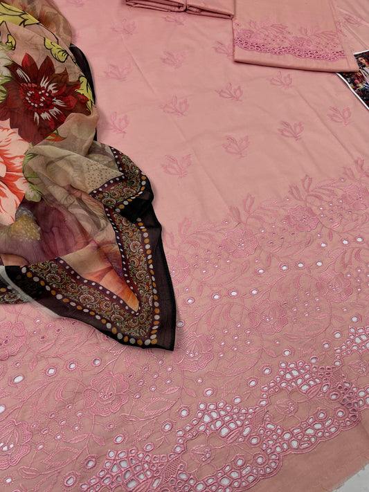 Premium 3PC Fancy Lawn Embroidery Collection – Eid Edition