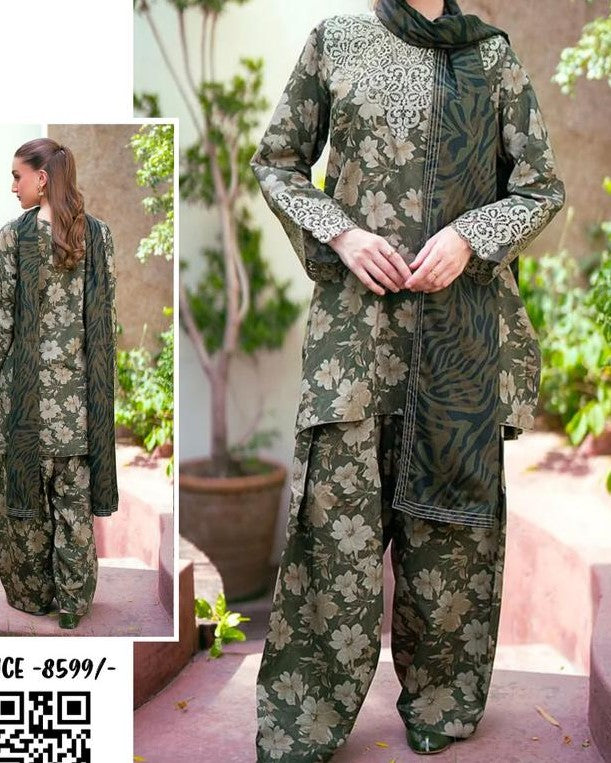 3 piece digital lawn collection for women in Pakistan