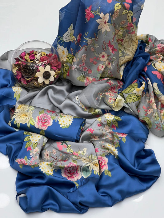NEW ARRIVAL Shamooz Silk – Tie & Dye Digital Printed 3PC