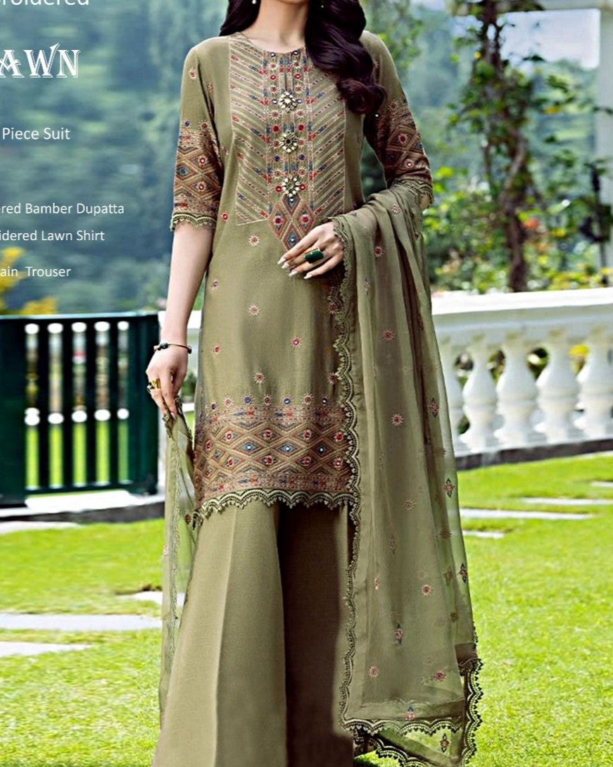 Summer Luxe ’25 – Embroidered 3PC Lawn Set