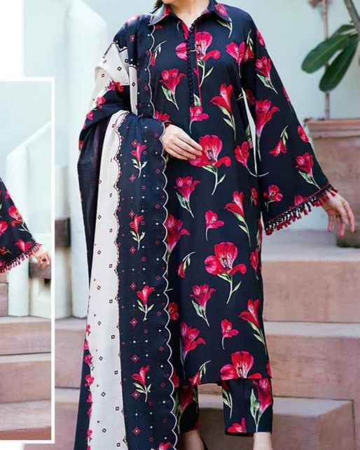 3 piece digital lawn collection for women in Pakistan