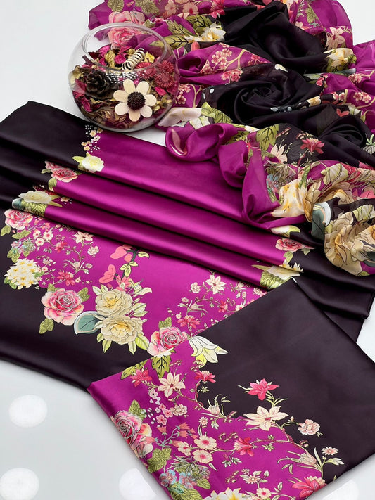 NEW ARRIVAL Shamooz Silk – Tie & Dye Digital Printed 3PC