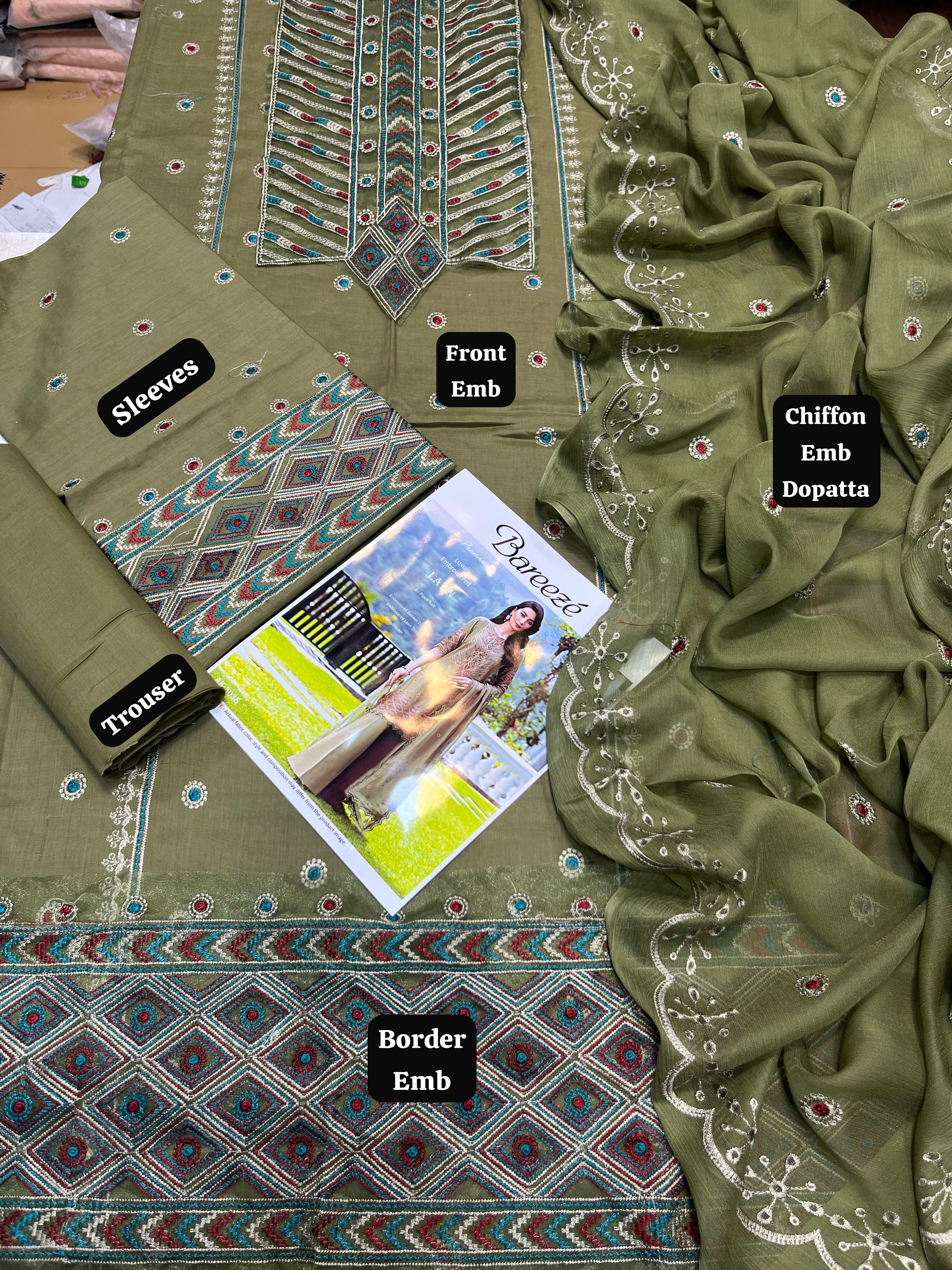 Summer Luxe ’25 – Embroidered 3PC Lawn Set