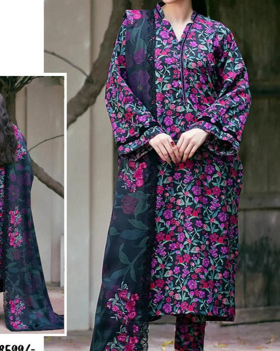3 piece digital lawn collection for women in Pakistan