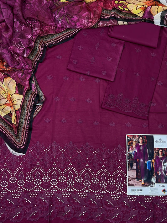 Premium 3PC Fancy Lawn Embroidery Collection – Eid Edition