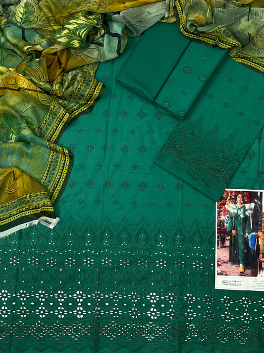 Premium 3PC Fancy Lawn Embroidery Collection – Eid Edition