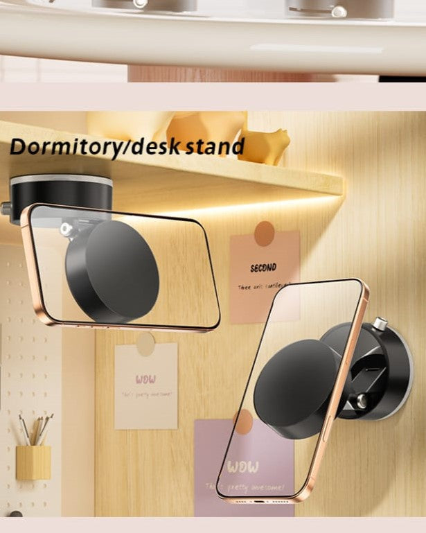 Double-sided suction cup foldable magnetic phone holder universal for smartphones