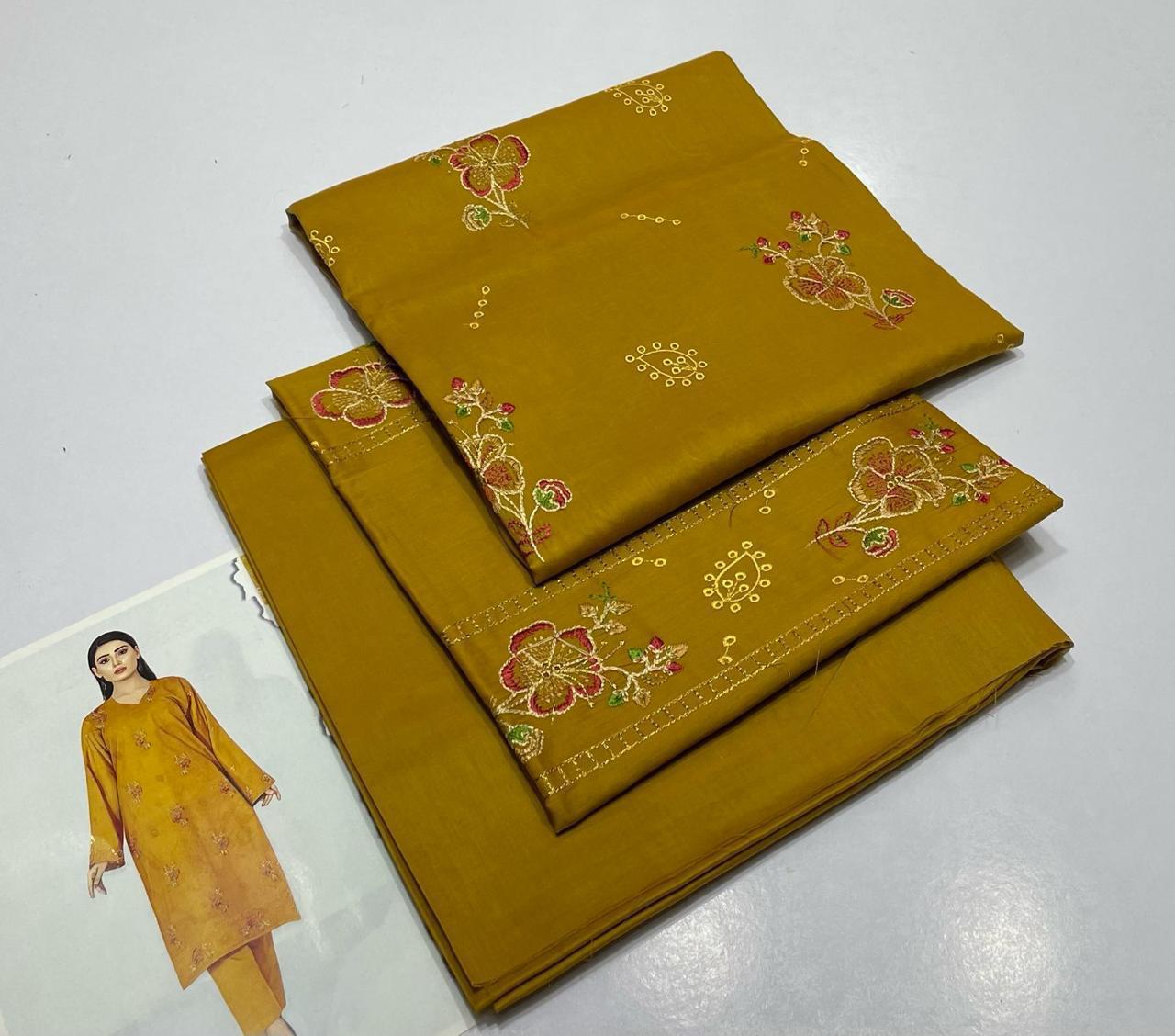 2PC Shuttle Less Pure Lawn (90/70) Summer Collection 2K25