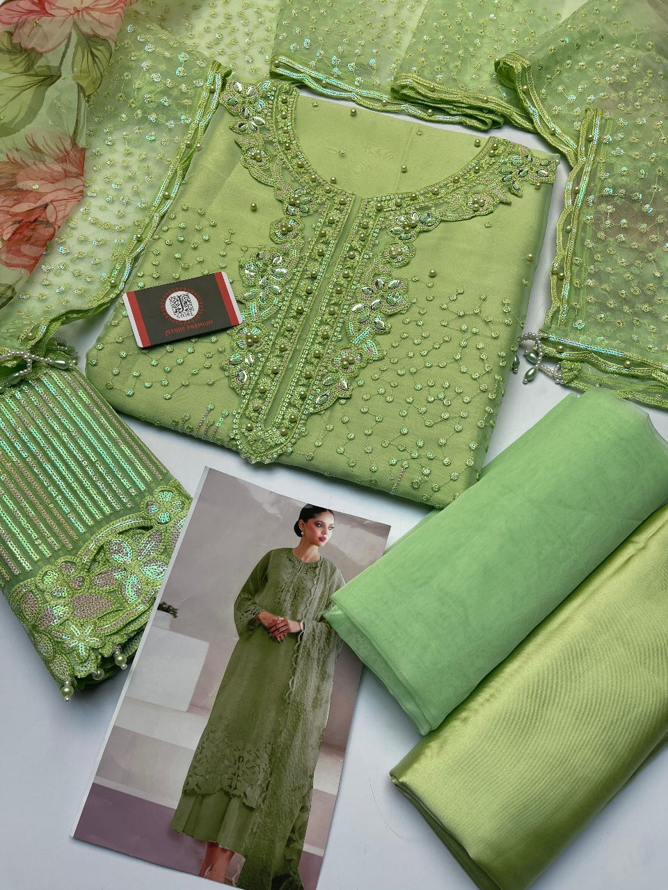Luxury Organza 3PC Unstitched – Timeless Elegance