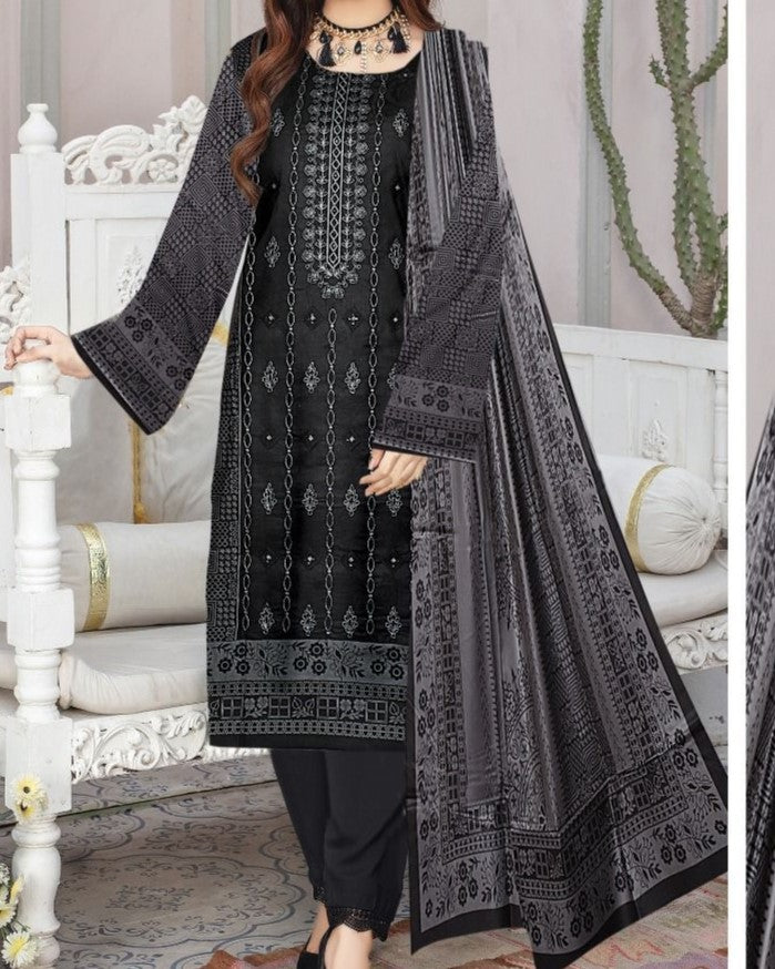 Premium Linen 3 Piece Collection Embroidered
