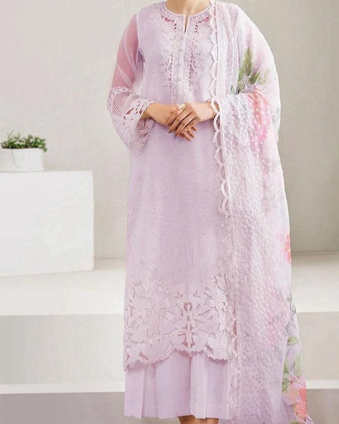 Luxury Organza 3PC Unstitched – Timeless Elegance