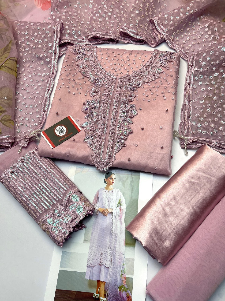 Luxury Organza 3PC Unstitched – Timeless Elegance
