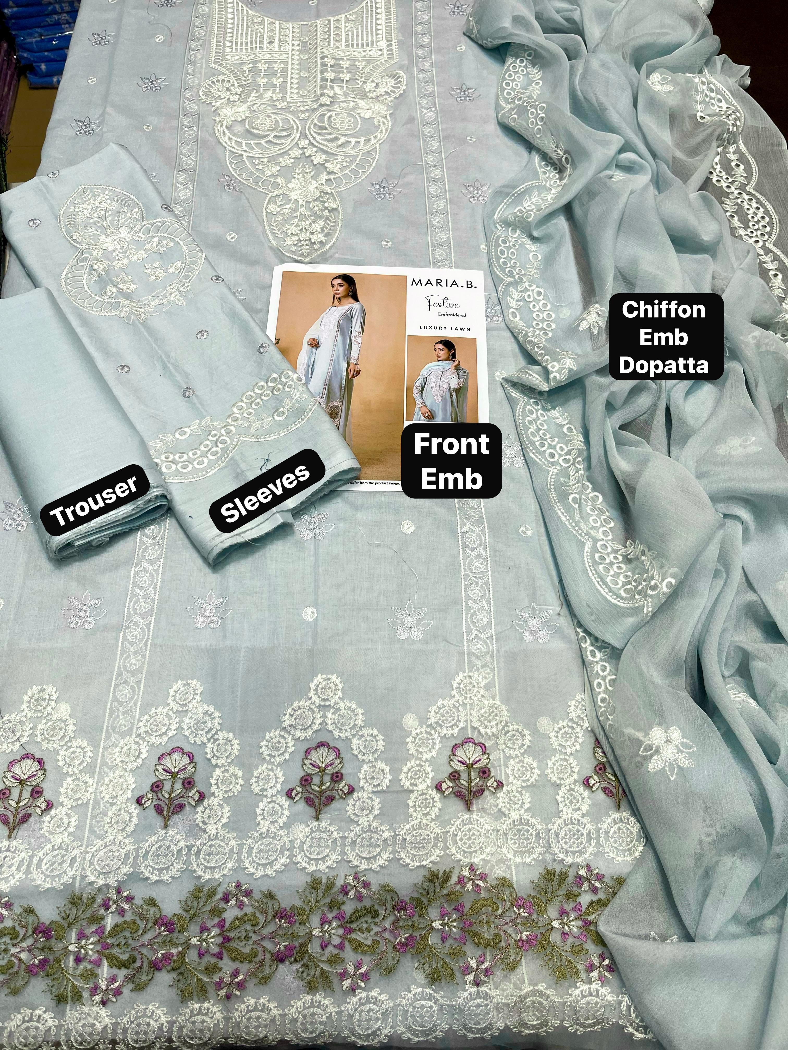 Summer Luxe ’25 – Embroidered 3PC Lawn Set