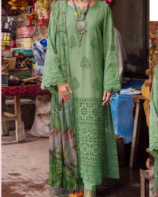 Premium 3PC Fancy Lawn Embroidery Collection – Eid Edition