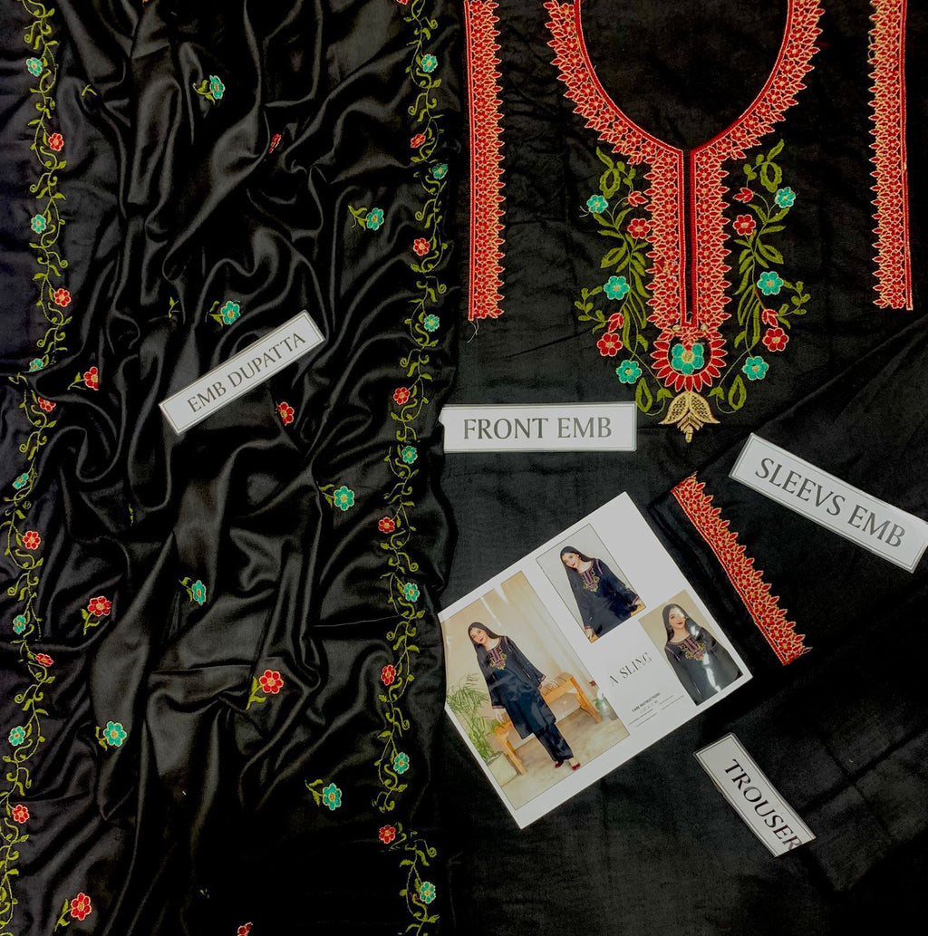 Winter Dhanak Collection 2025 3PC embroidered suit with premium air-jet fabric, embroidered shawl or printed pashmina wool