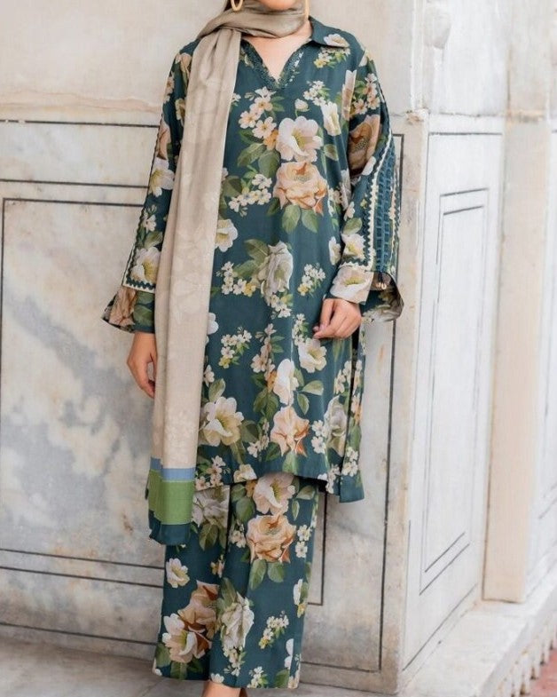 3 piece digital lawn collection for women in Pakistan
