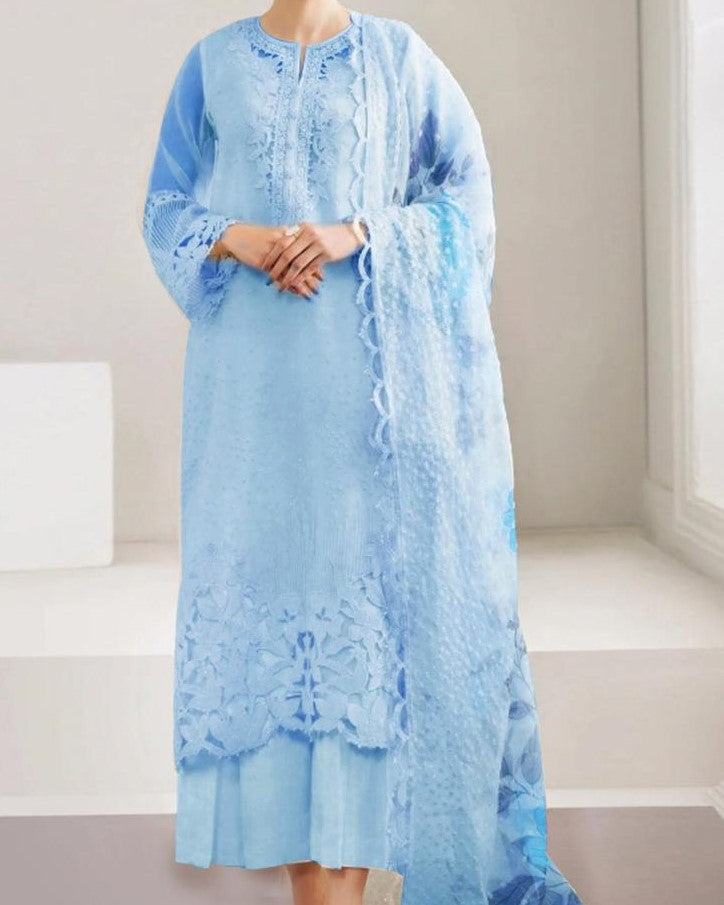 Luxury Organza 3PC Unstitched – Timeless Elegance