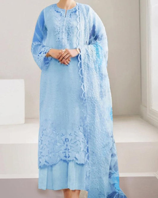 Luxury Organza 3PC Unstitched – Timeless Elegance