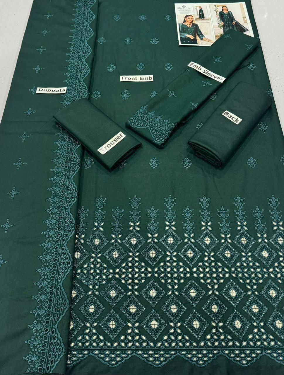 Premium winter chikankari dhanak suit with embroidered shawl