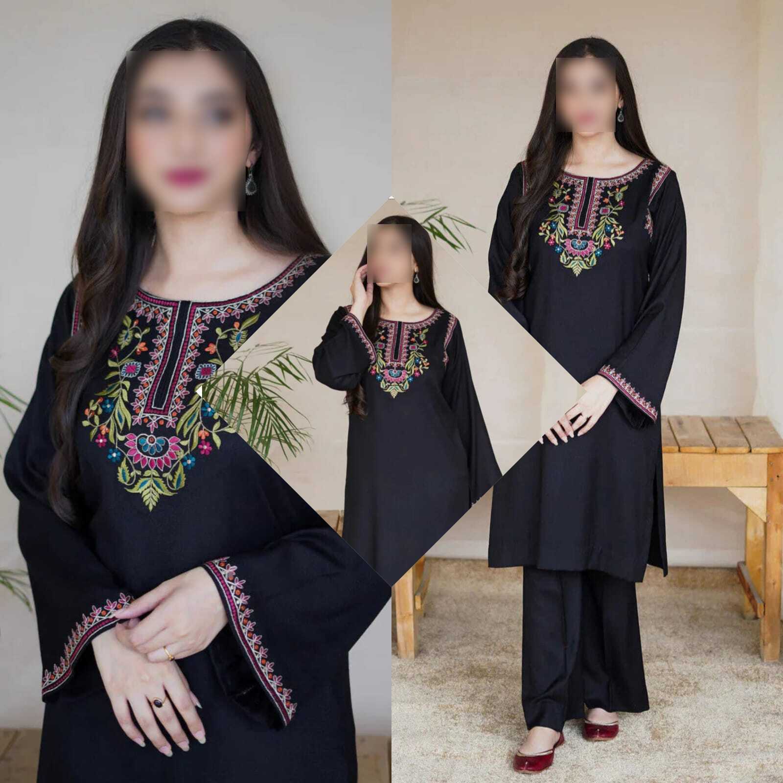 Winter Dhanak Collection 2025 – 3PC Embroidered Suit