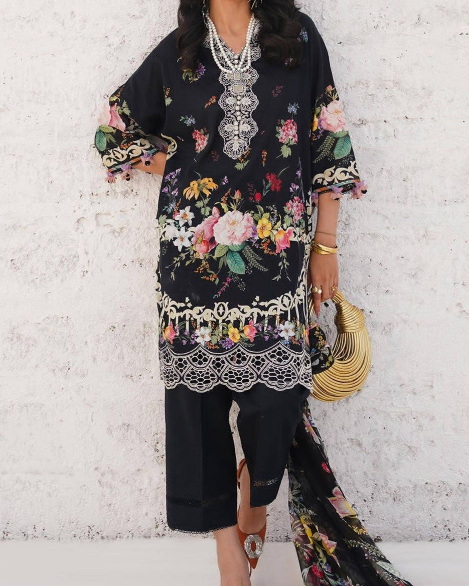 luxury lawn embroidered 3 piece suit with chiffon dupatta
heavy embroidery lawn shirt hit collection design
fancy embroidered lawn suit with chiffon dupatta
stylish lawn fabric suit with embroidery
women fancy lawn embroidered 3 piece collection sale
