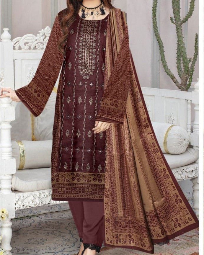 Premium Linen 3 Piece Collection Embroidered
