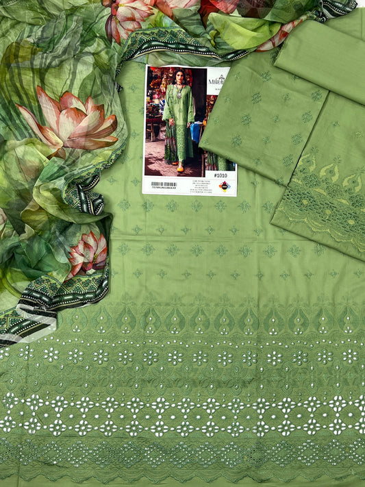Premium 3PC Fancy Lawn Embroidery Collection – Eid Edition