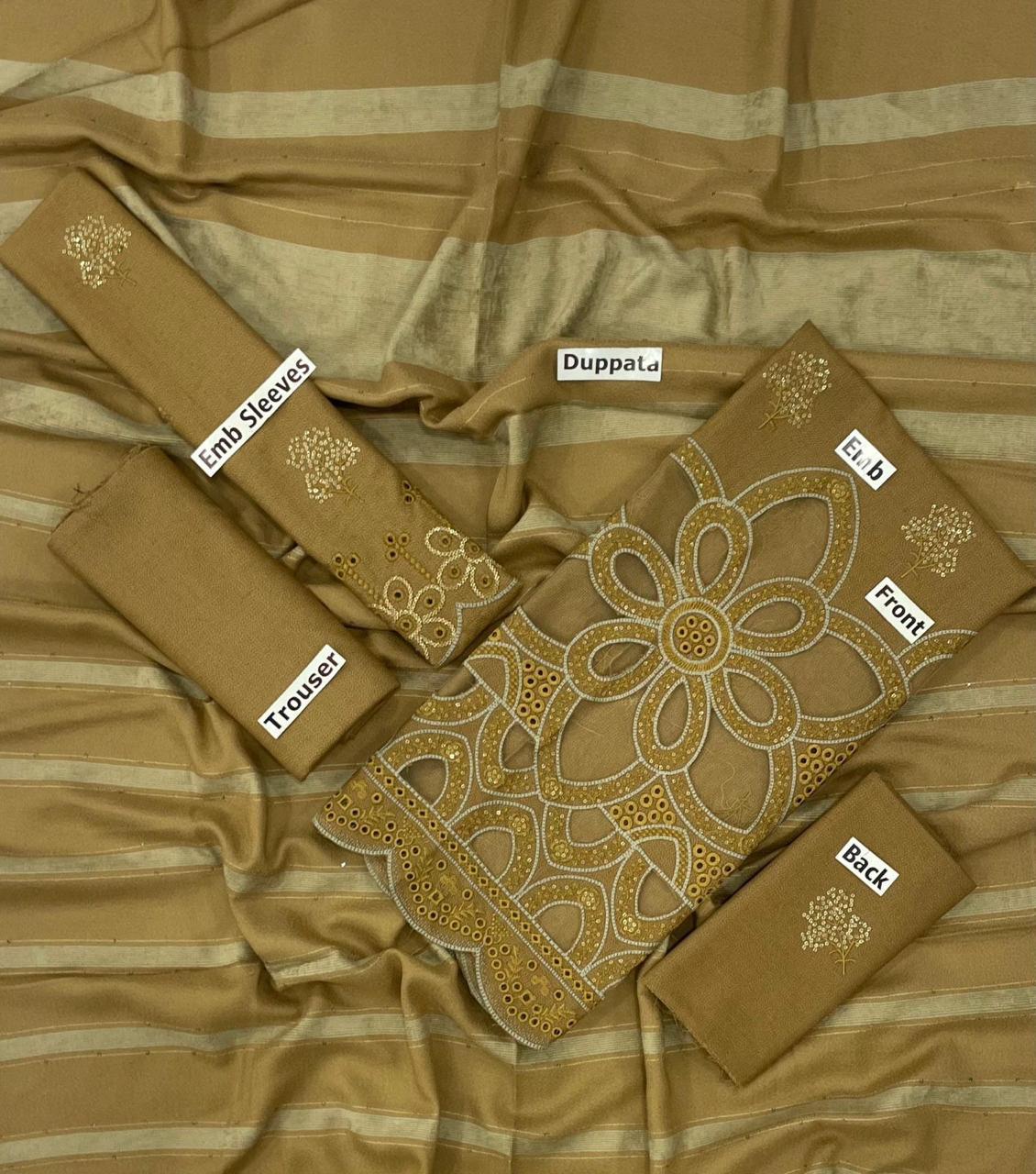 Buy dhanak cutwork dresses in Pakistan
Wholesale embroidered dhanak winter suits