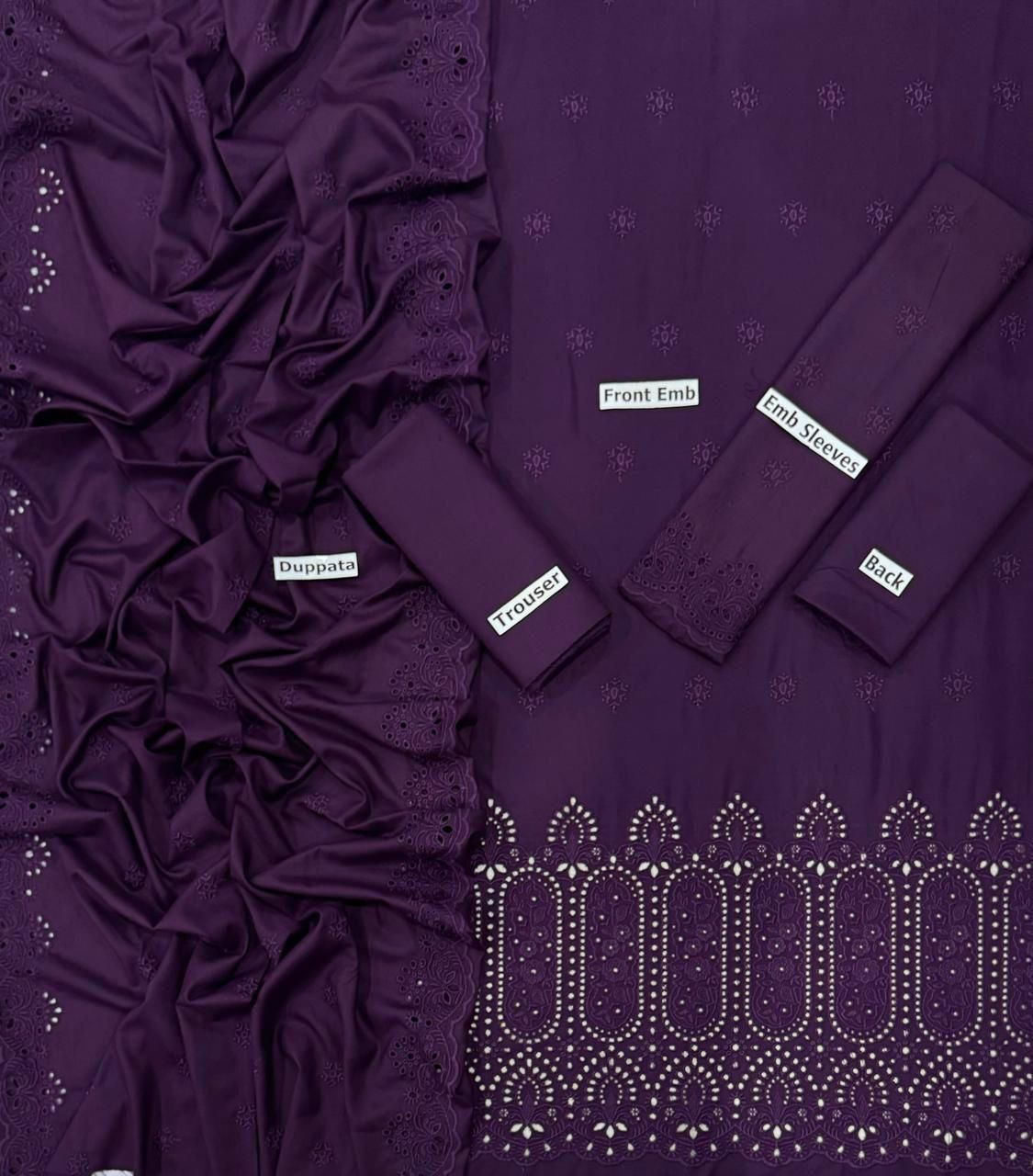 Premium winter chikankari dhanak suit with embroidered shawl