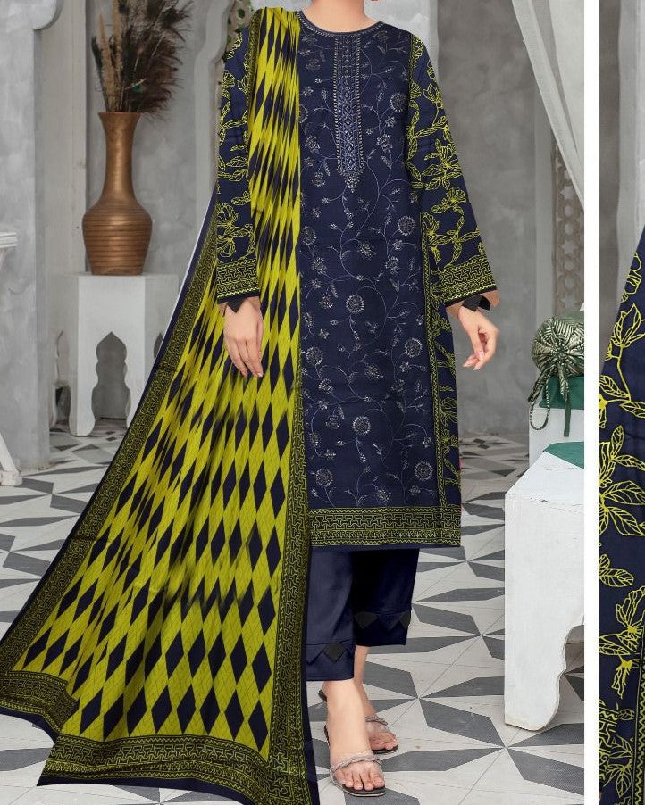 Premium Linen 3 Piece Collection Embroidered