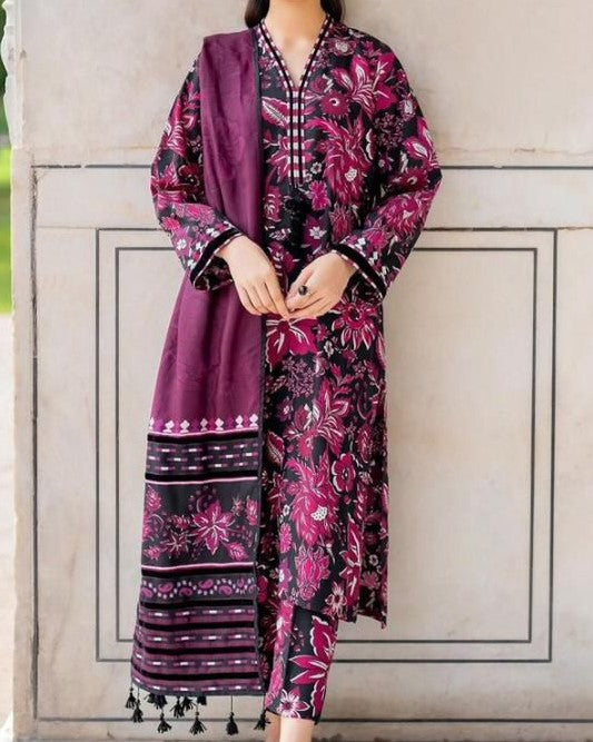 3 piece digital lawn collection for women in Pakistan