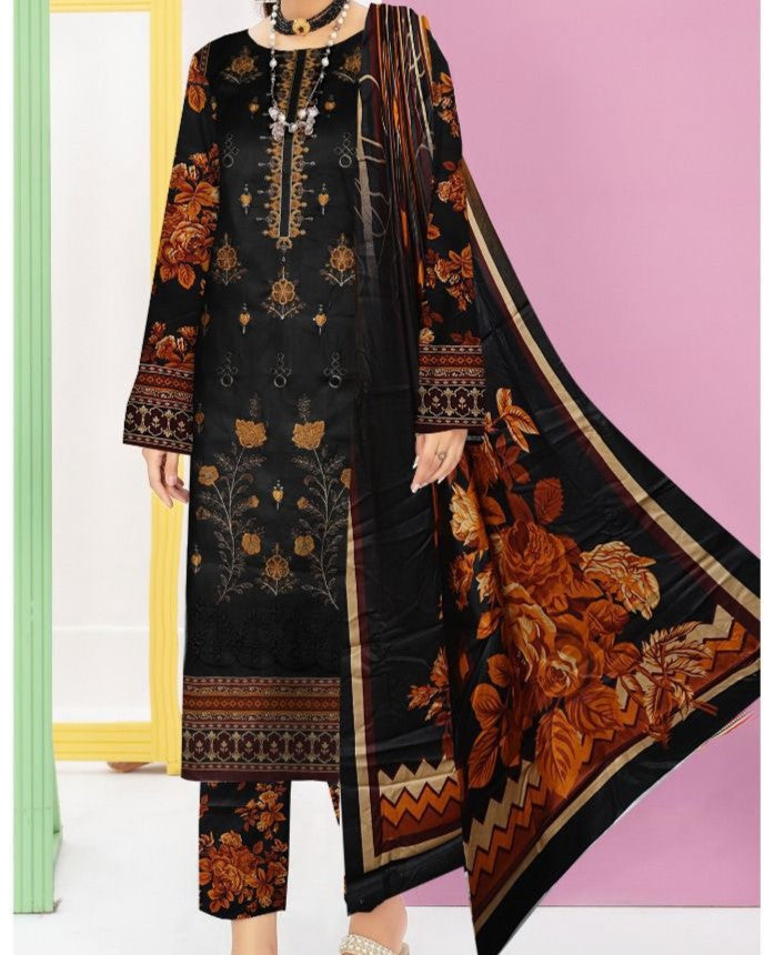 Premium Linen 3 Piece Collection Embroidered